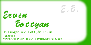 ervin bottyan business card